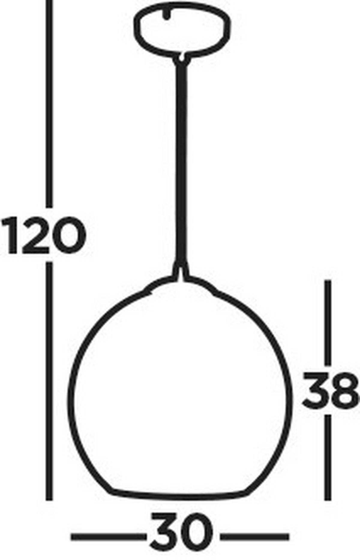 VISEČA SVETILKA  Balls      30/120 cm      E27 - barve kroma, Design, kovina/steklo (30/120cm)