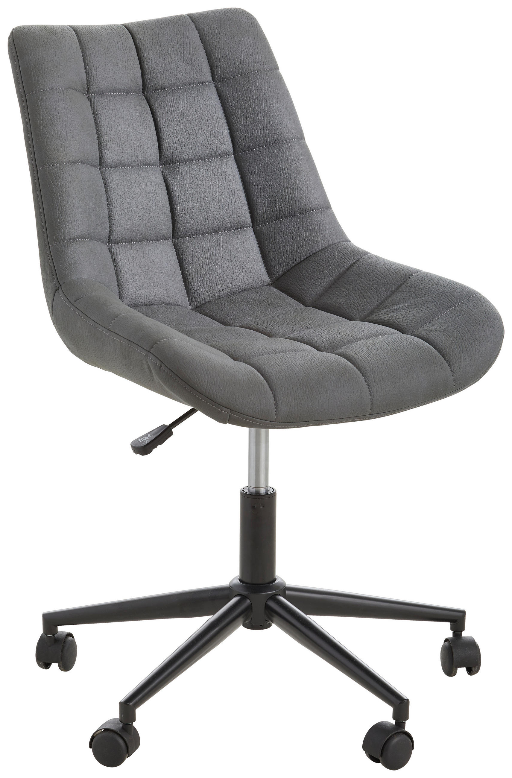 DREHSTUHL Grau, Schwarz  - Schwarz/Grau, KONVENTIONELL, Kunststoff/Textil (65/80-90/62cm) - Carryhome