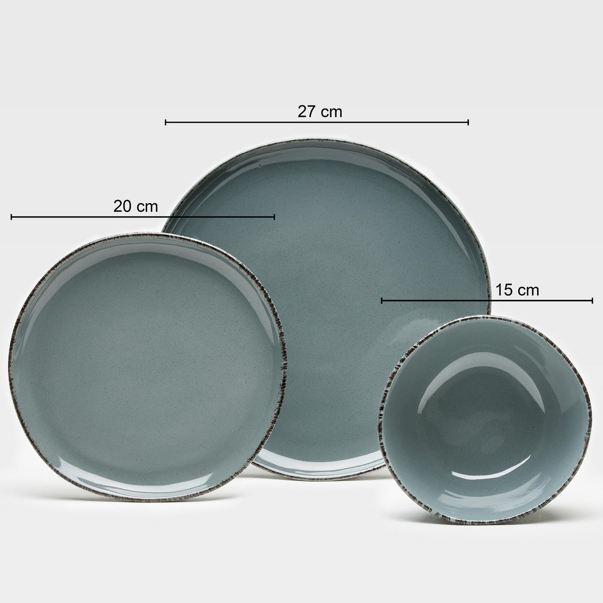 KOMBISERVICE Grau Urban 16-teilig 4 Personen  - Grau, Basics, Keramik - Van Well