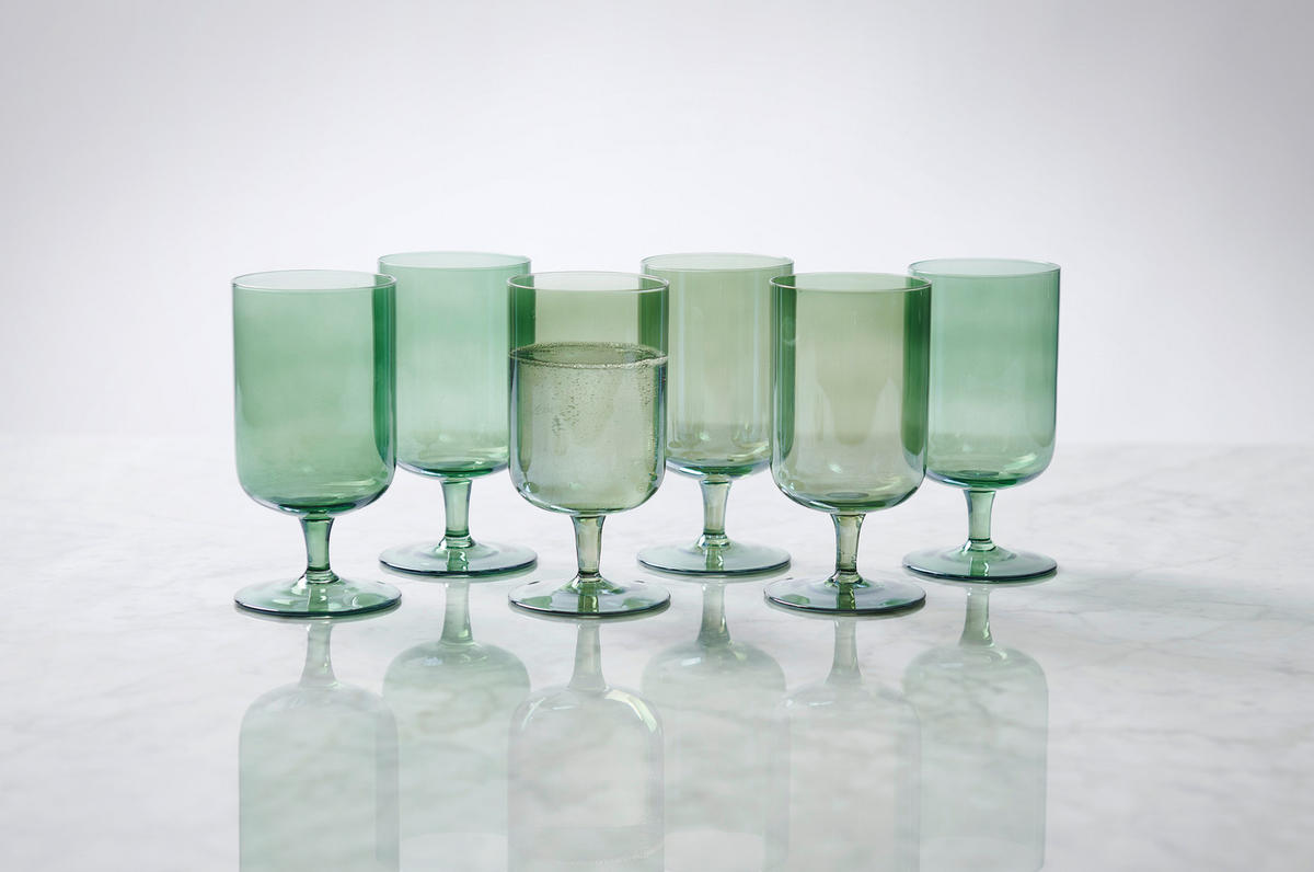 WASSERGLAS 340 ml  - Grün, Trend, Glas (7,2/14,5cm) - Novel
