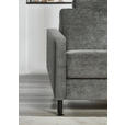 ECKSOFA in Chenille, Flachgewebe Dunkelgrau  316/175 cm  - Dunkelgrau/Schwarz, Design, Textil/Metall (316/175cm) - Dieter Knoll
