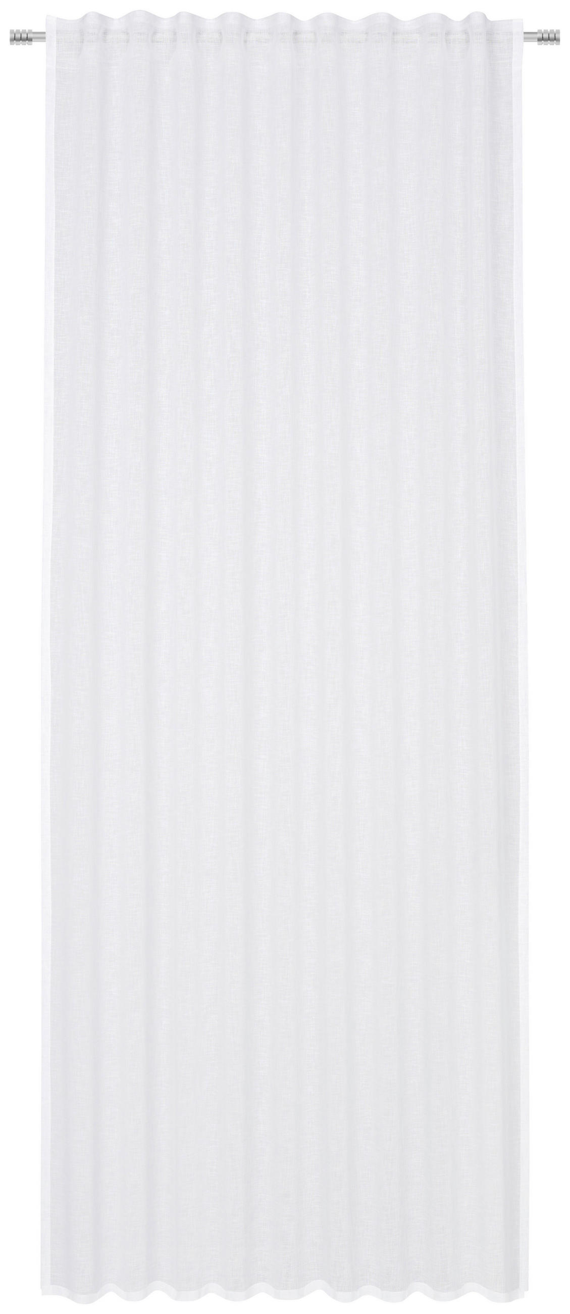 GARDINLÄNGD halvtransparent  - vit, Klassisk, textil (140/245cm) - Esposa