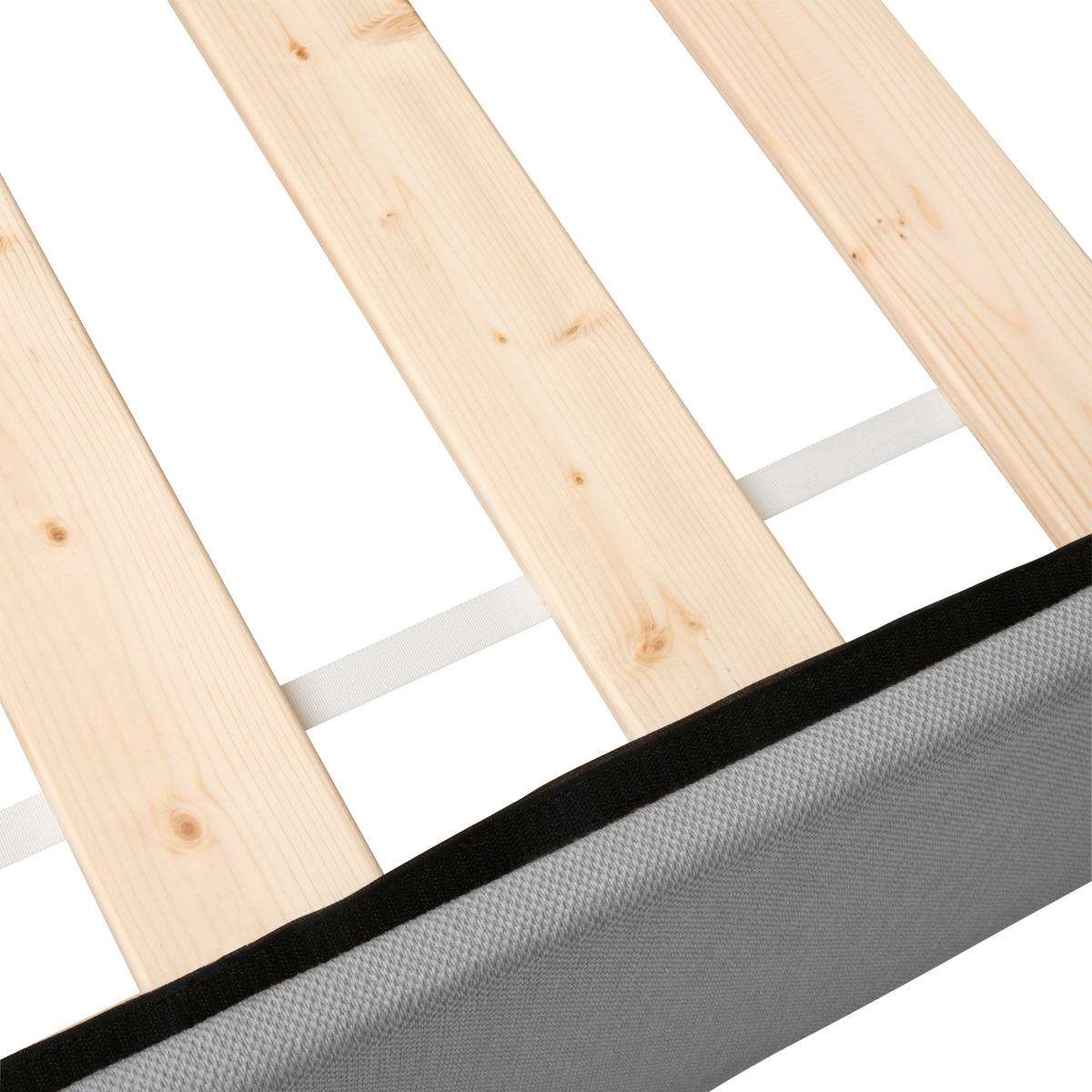 BOX-ÁGY 90/200 cm  világosszürke  - világosszürke, Konventionell, textil/fa (90/200cm) - P & B