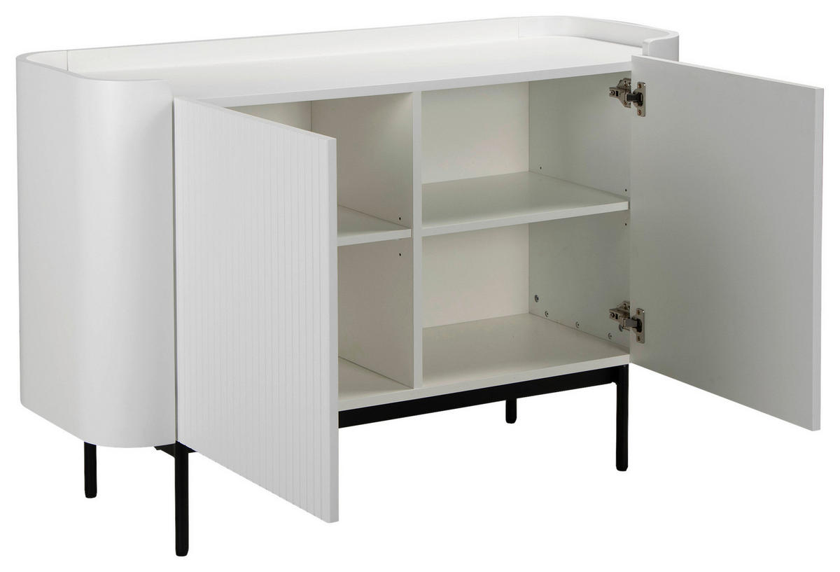 SIDEBOARD  in 120/80/40 cm  - Schwarz/Weiß, Design, Holzwerkstoff/Metall (120/80/40cm) - MID.YOU