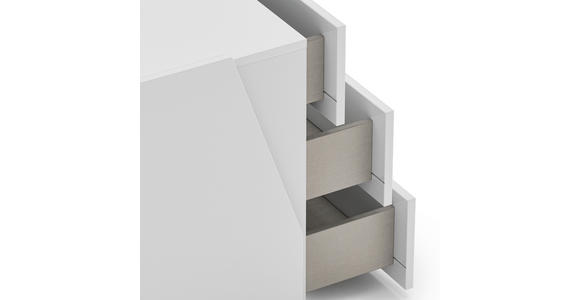 NACHTSCHRANK 48,3/59,5/44,3 cm - Schwarz/Weiß, Design, Holzwerkstoff/Kunststoff (48,3/59,5/44,3cm) - Novel