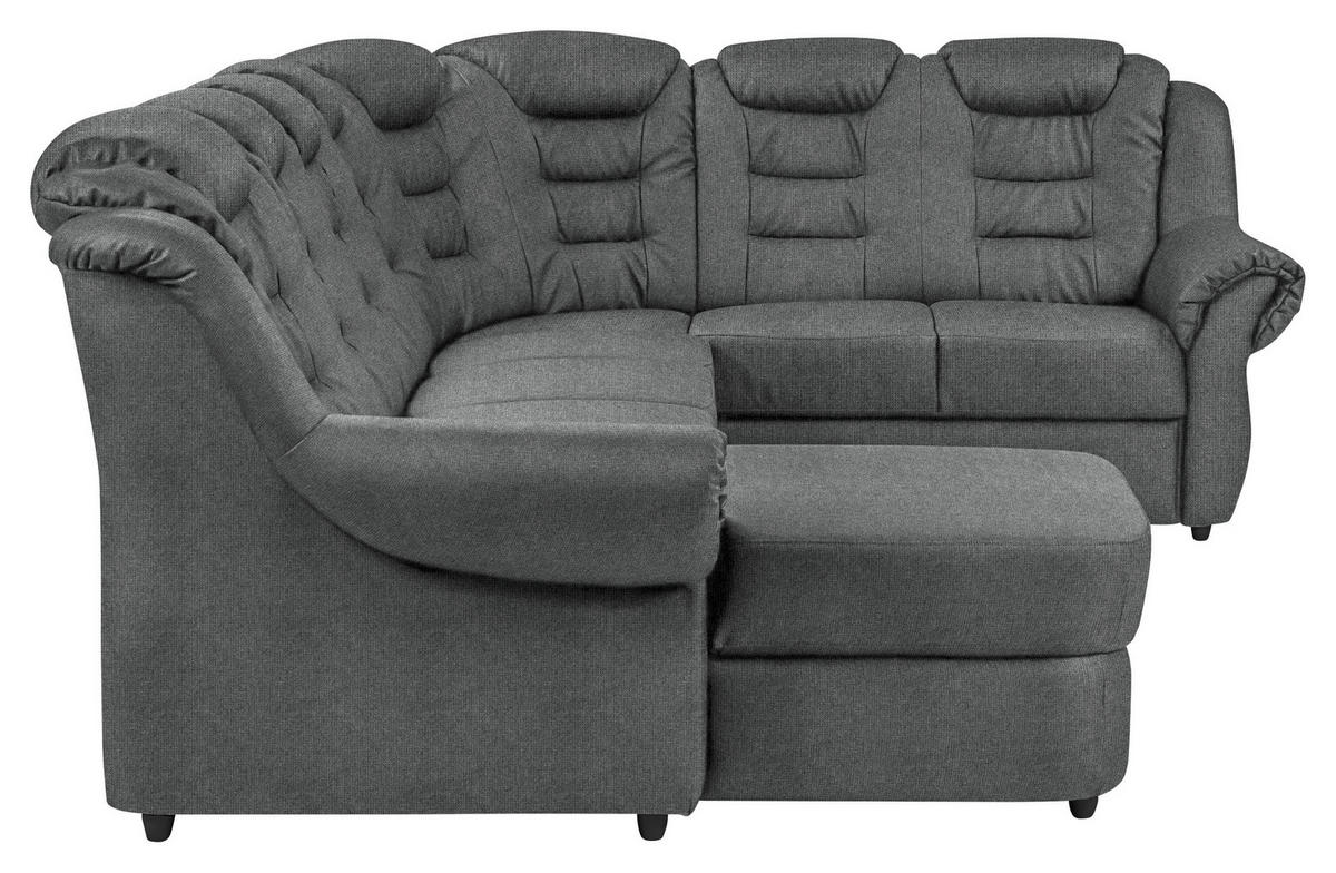 WOHNLANDSCHAFT in Chenille Dunkelgrau  - Dunkelgrau/Schwarz, Konventionell, Kunststoff/Textil (165/333/216cm) - Livetastic