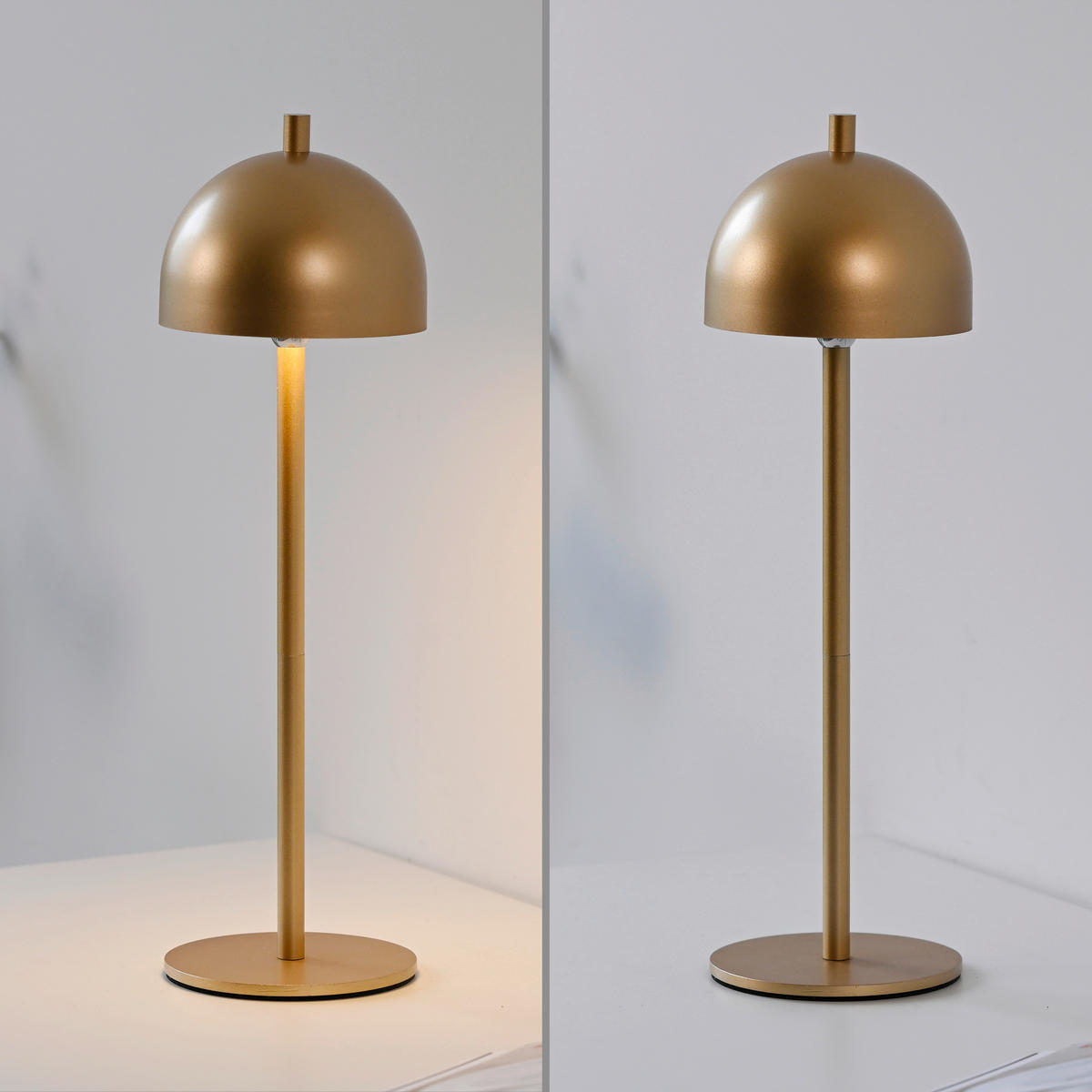 AKKU-TISCHLEUCHTE SW BELLIS 11/11/36 cm   - Goldfarben, Design, Kunststoff/Metall (11/11/36cm) - Schöner Wohnen