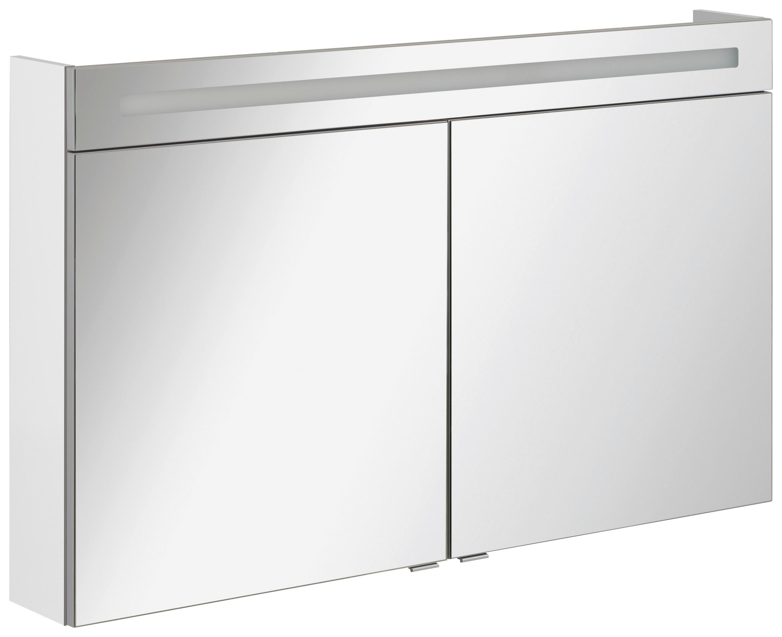 SPIEGELSCHRANK 120/71/16 cm  - Alufarben/Weiß, MODERN, Glas/Holzwerkstoff (120/71/16cm) - MID.YOU