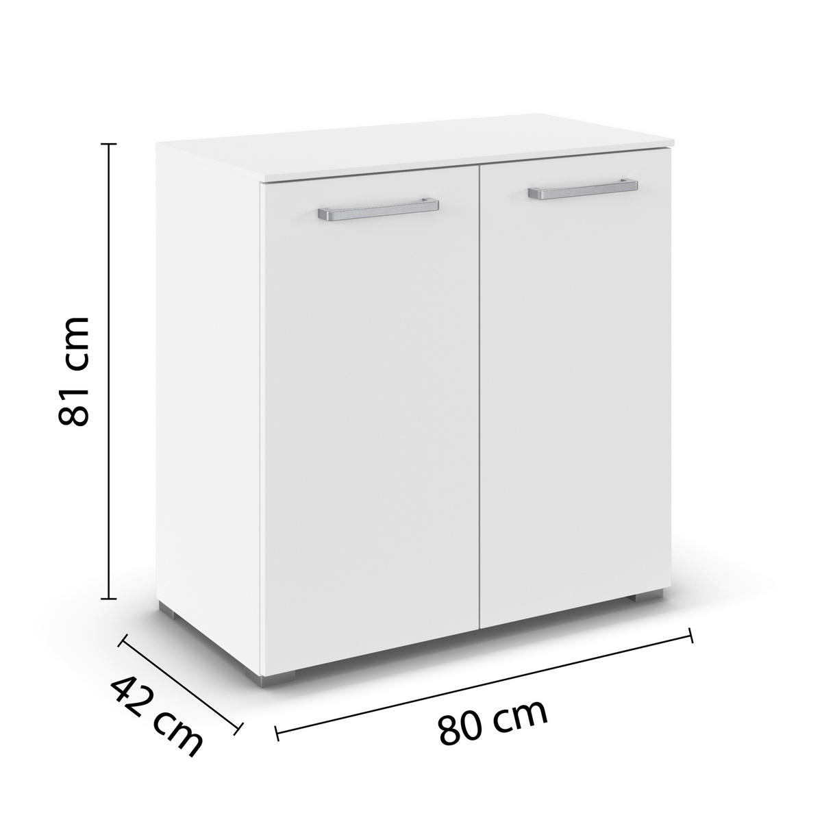 KOMMODE , 80/81,1/42 cm,  - Edelstahlfarben/Alufarben, Basics, Holzwerkstoff/Kunststoff (80/81,1/42cm) - Novel