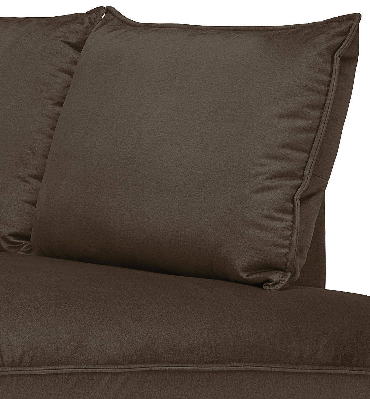 ECKSOFA in Samt Braun  241/200 cm  - Schwarz/Braun, Design, Textil/Metall (241/200cm) - Carryhome