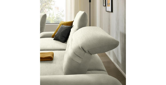 ECKSOFA  in Chenille Beige  280/170-195 cm  - Beige/Schwarz, Design, Textil/Metall (280/170-195cm) - Dieter Knoll