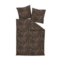 BETTWÄSCHE Makosatin 135/200 cm  - Pink/Dunkelbraun, LIFESTYLE, Textil (135/200cm) - Janine