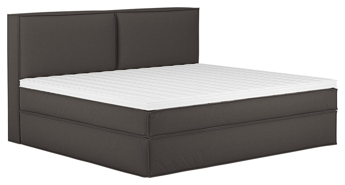 BOXSPRINGBETT 240/200 cm  in Dunkelgrau  - Dunkelgrau, Design, Textil (240/200cm) - home24