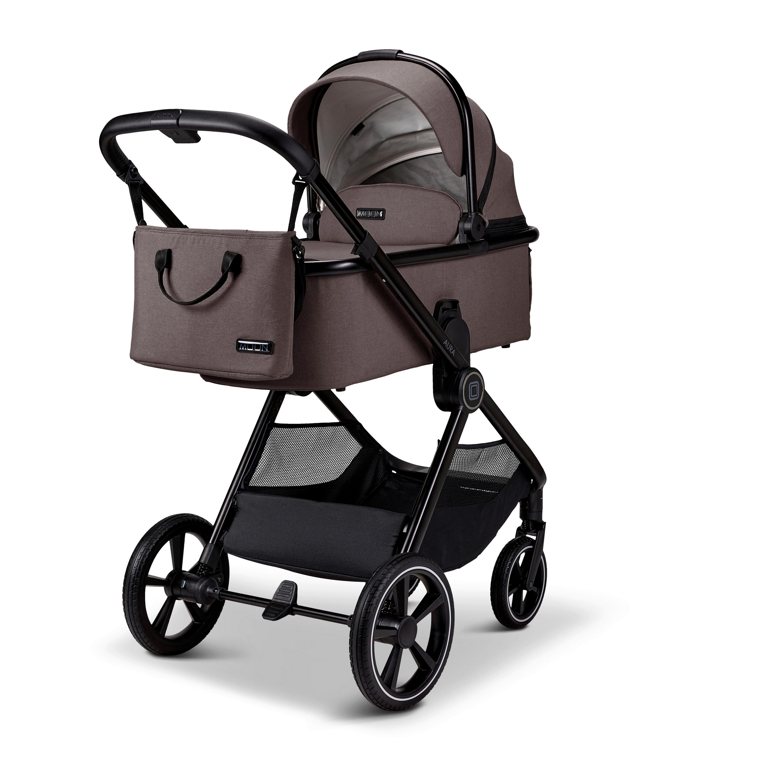 KOMBIKINDERWAGEN  Aura  Tonka Melange  - Braun, Basics, Textil (86/61cm) - Moon