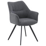 ARMLEHNSTUHL  Typenauswahl Webstoff  - Grau, Design, Textil/Metall (58/86/62,5cm) - Carryhome