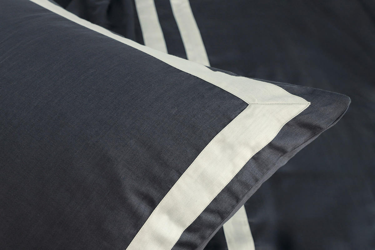 WENDEBETTWÄSCHE Marcel.Remus.Design - Son Vida anthrazit Satin 135/200 cm  - Anthrazit/Weiß, Design, Textil (135/200cm)