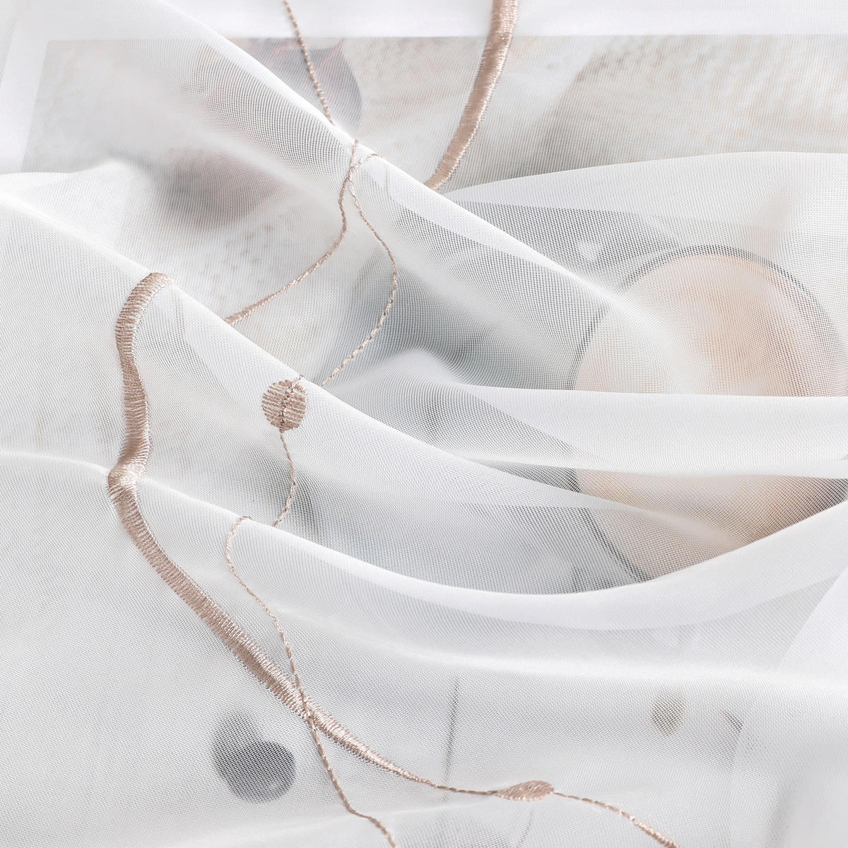 FALTROLLO  transparent  80/140 cm    - Sandfarben/Weiß Hochglanz, Basics, Textil (80/140cm)