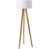 STOJACIA LAMPA, 50/165 cm  - hnedá/biela, Natur, kov/drevo (50/165cm)