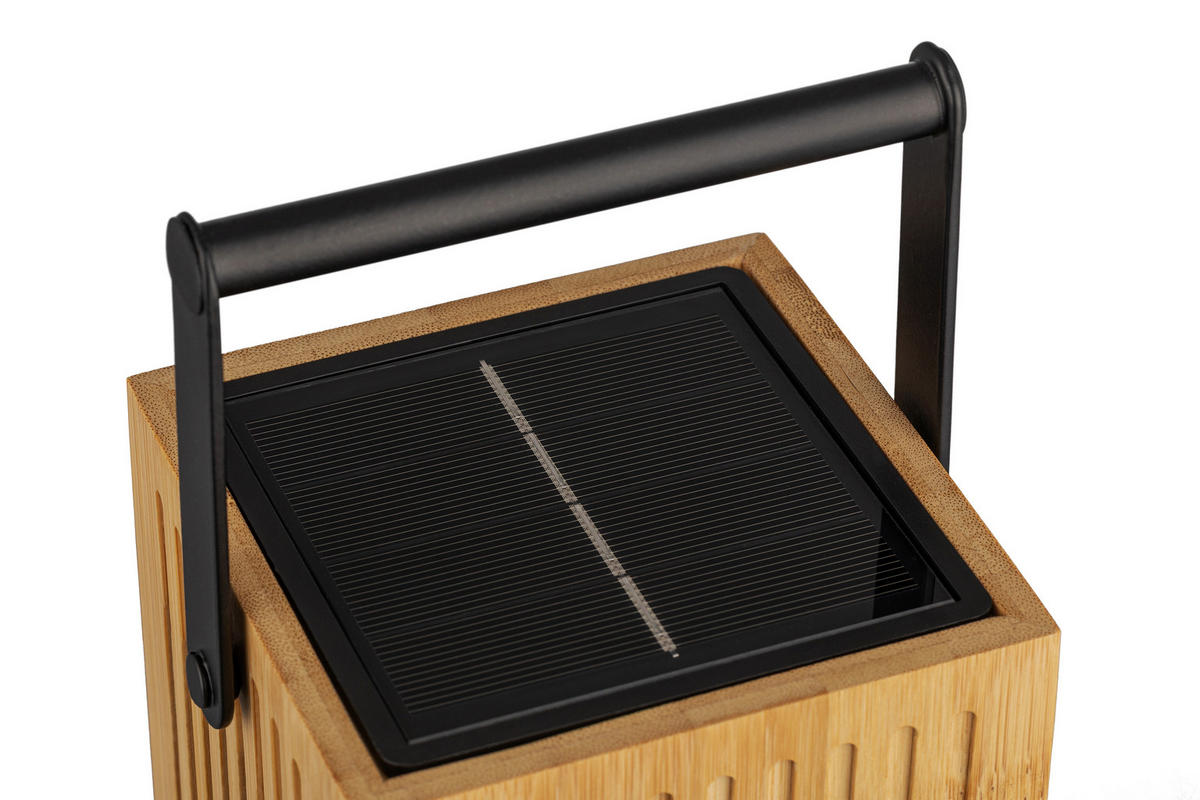 SOLÁRNE SVIETIDLO, 10/10/18 cm - čierna, Design, kov/drevo (10/10/18cm) - Ambia Garden