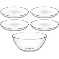 SCHÜSSELSET Cucina 5-teilig  - Transparent, Design, Glas (22,00/12,00/22,00cm) - Leonardo