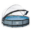 POOL-SET 360/76 cm  - Grau, KONVENTIONELL, Kunststoff (360/76cm) - EXIT Toys