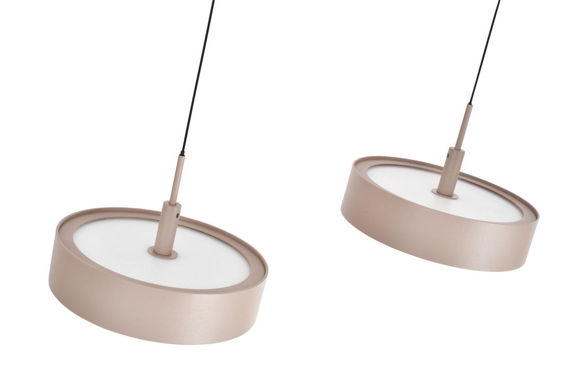 LED-HÄNGELEUCHTE Valensole 117,5/150/36,5 cm  - Sandfarben, Design, Metall (117,5/150/36,5cm)