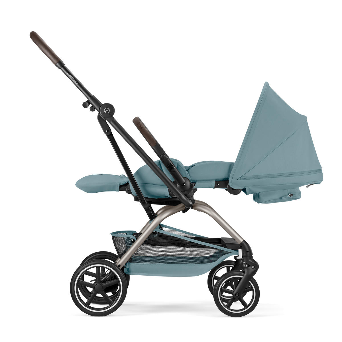 BUGGY EEZY S TWIST+ 2 TPE  - Taupe/Schwarz, Basics, Kunststoff/Textil (80,5/45/105cm) - cybex GOLD