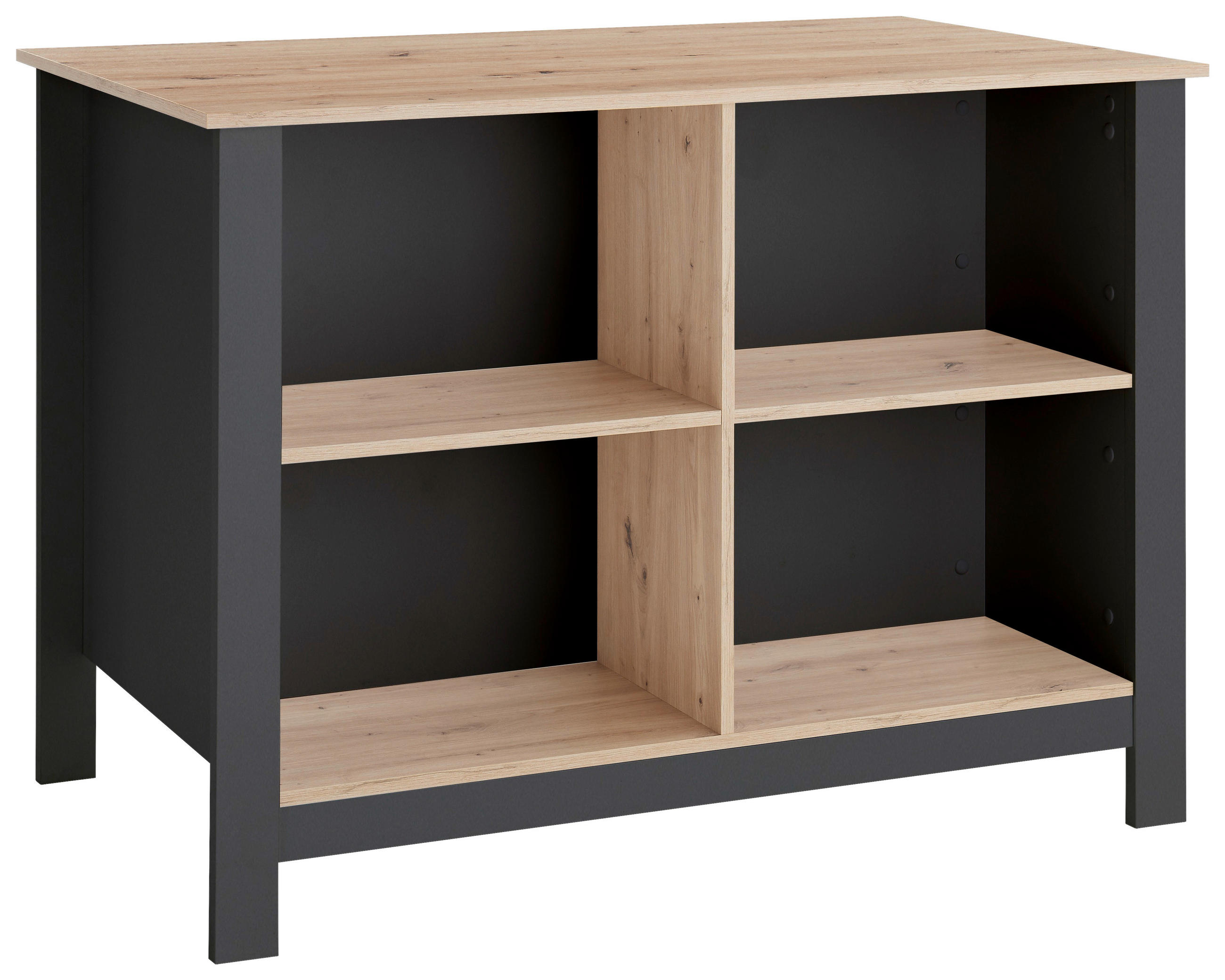 KÜCHENINSEL 124/90/75 cm  in Anthrazit, Eiche Artisan  - Anthrazit/Eiche Artisan, Design, Holzwerkstoff (124/90/75cm) - MID.YOU