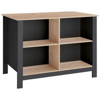 Insulă De Bucătărie 124/90/75 cm   - stejar Artisan/antracit, Design, material pe bază de lemn (124/90/75cm) - MID.YOU