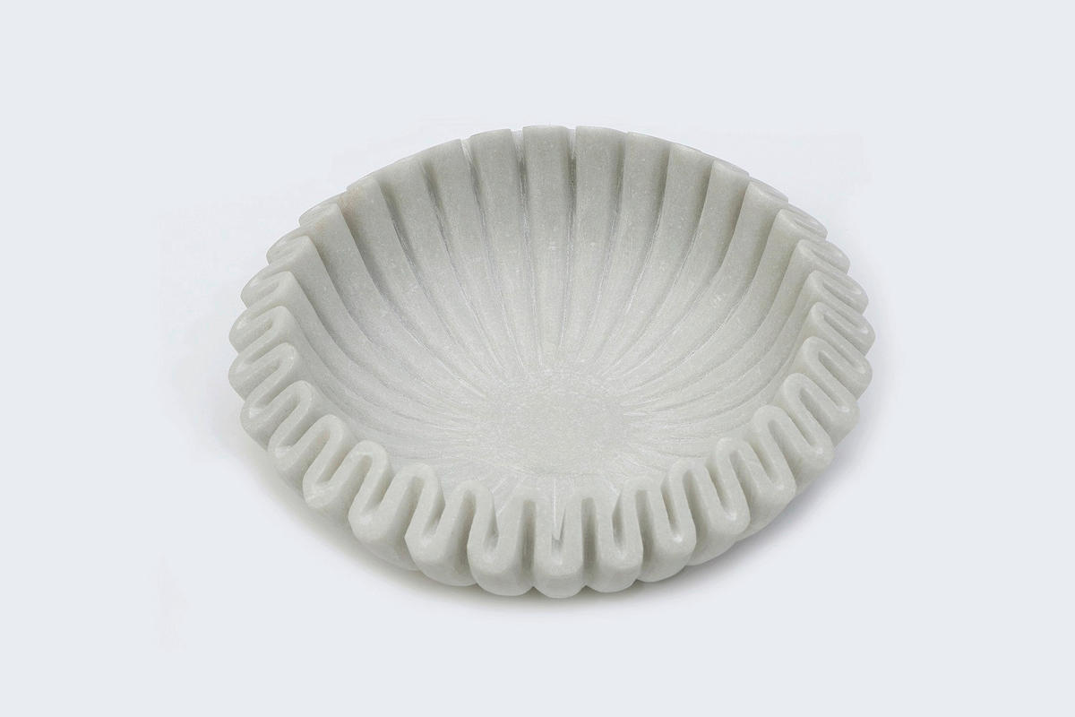 DEKOSCHALE - Weiß, Design, Stein (30/10cm) - Ambia Home