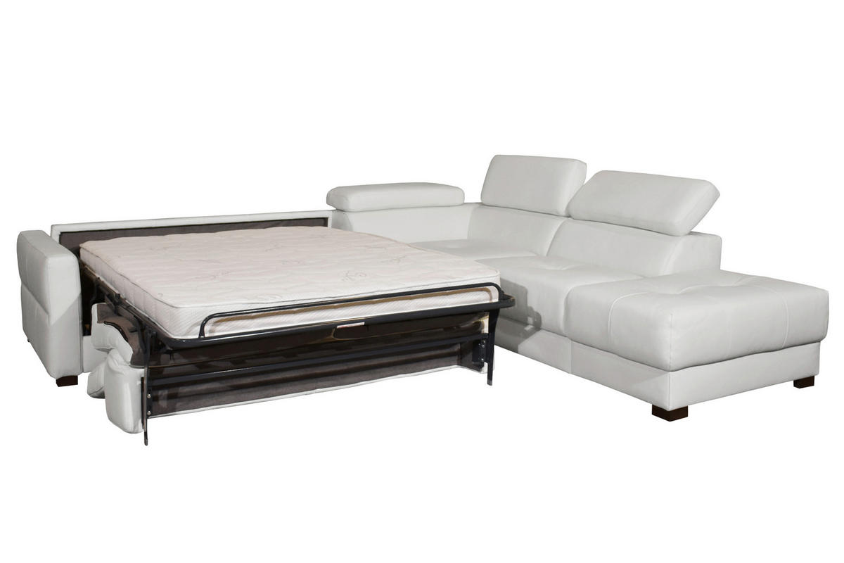 SJEDEĆA GARNITURA drvo, metal, koža, drvni materijal  bijela   - bijela/boje bukve, Moderno, drvni materijal/koža (300/265cm) - Novel