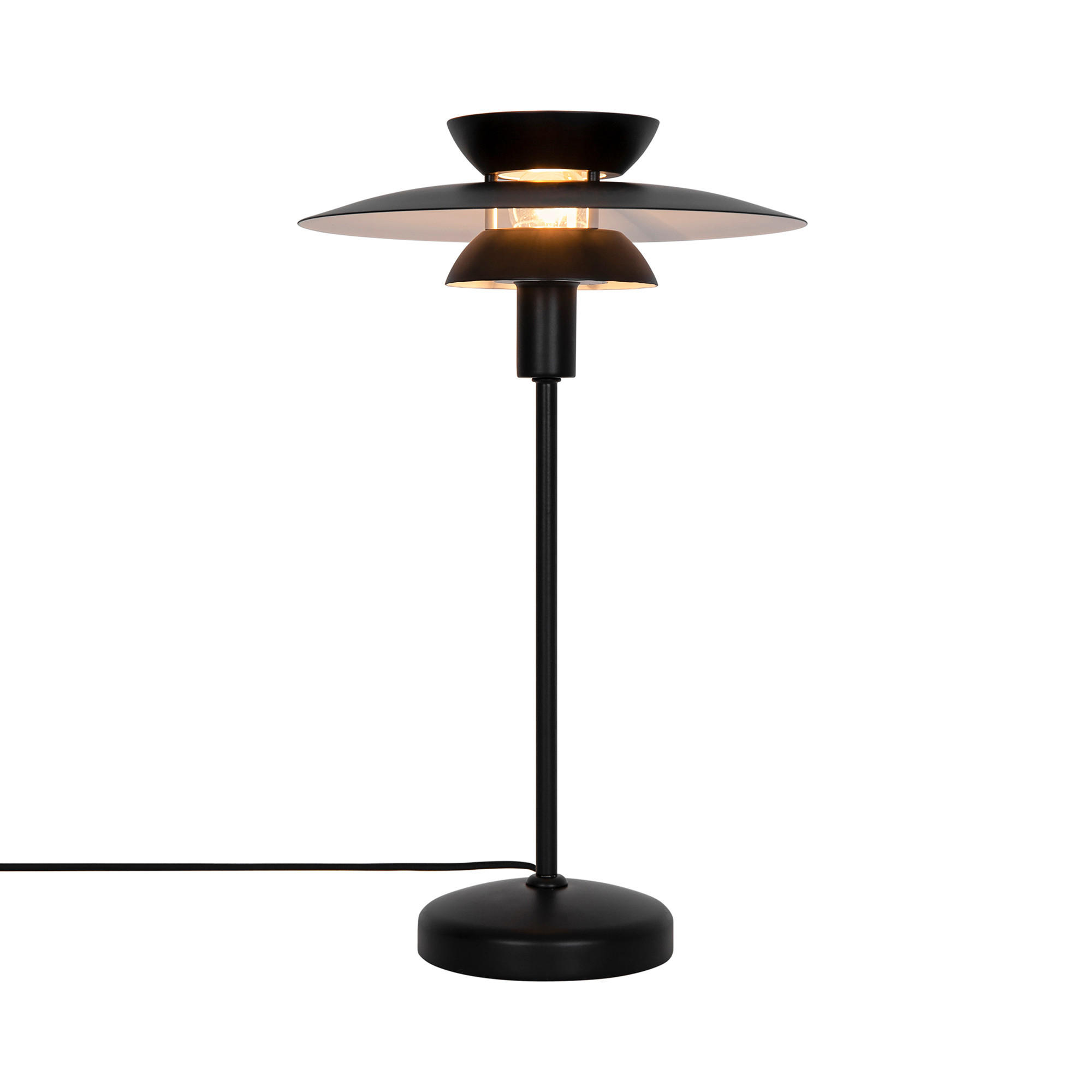 TISCHLEUCHTE Carmen 26/43 cm   - Schwarz, Design, Metall (26/43cm) - Nordlux
