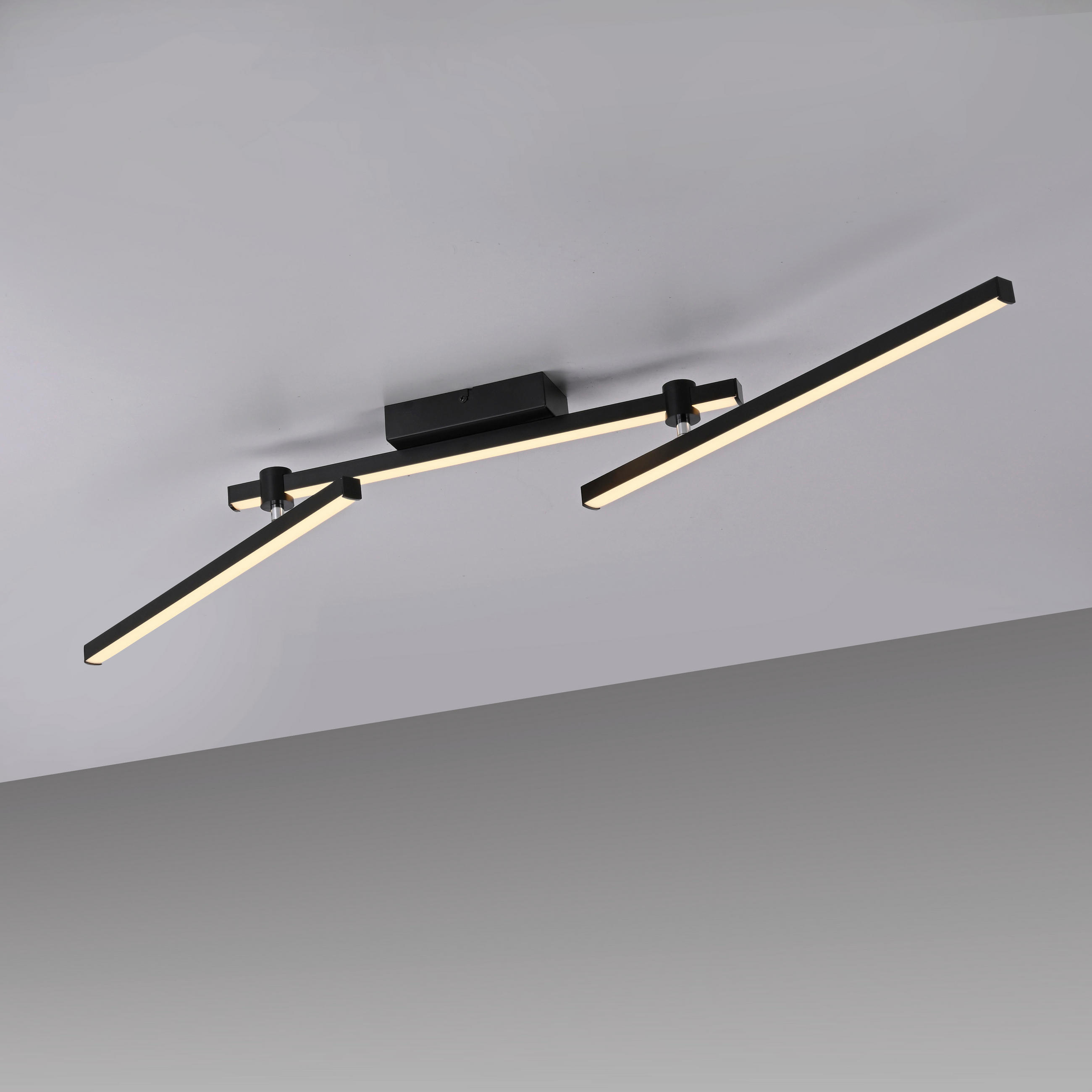 LED-DECKENLEUCHTE 106,4/76,4/10 cm   - Schwarz, Design, Kunststoff/Metall (106,4/76,4/10cm) - Schöner Wohnen