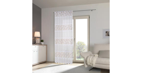 FERTIGVORHANG transparent  - Beige, KONVENTIONELL, Textil (140/245cm) - Esposa