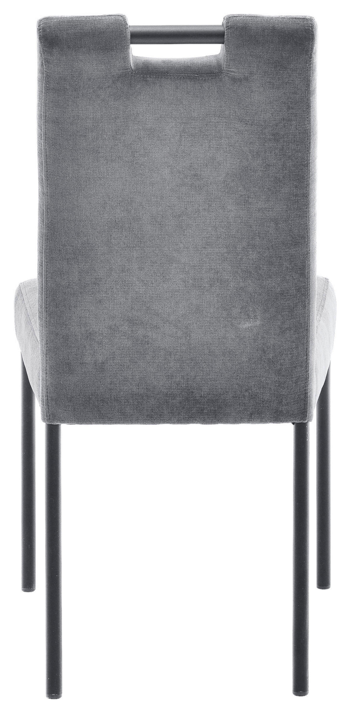 STUHL Webstoff Grau  - Schwarz/Grau, KONVENTIONELL, Textil/Metall (46/91/61cm) - Carryhome