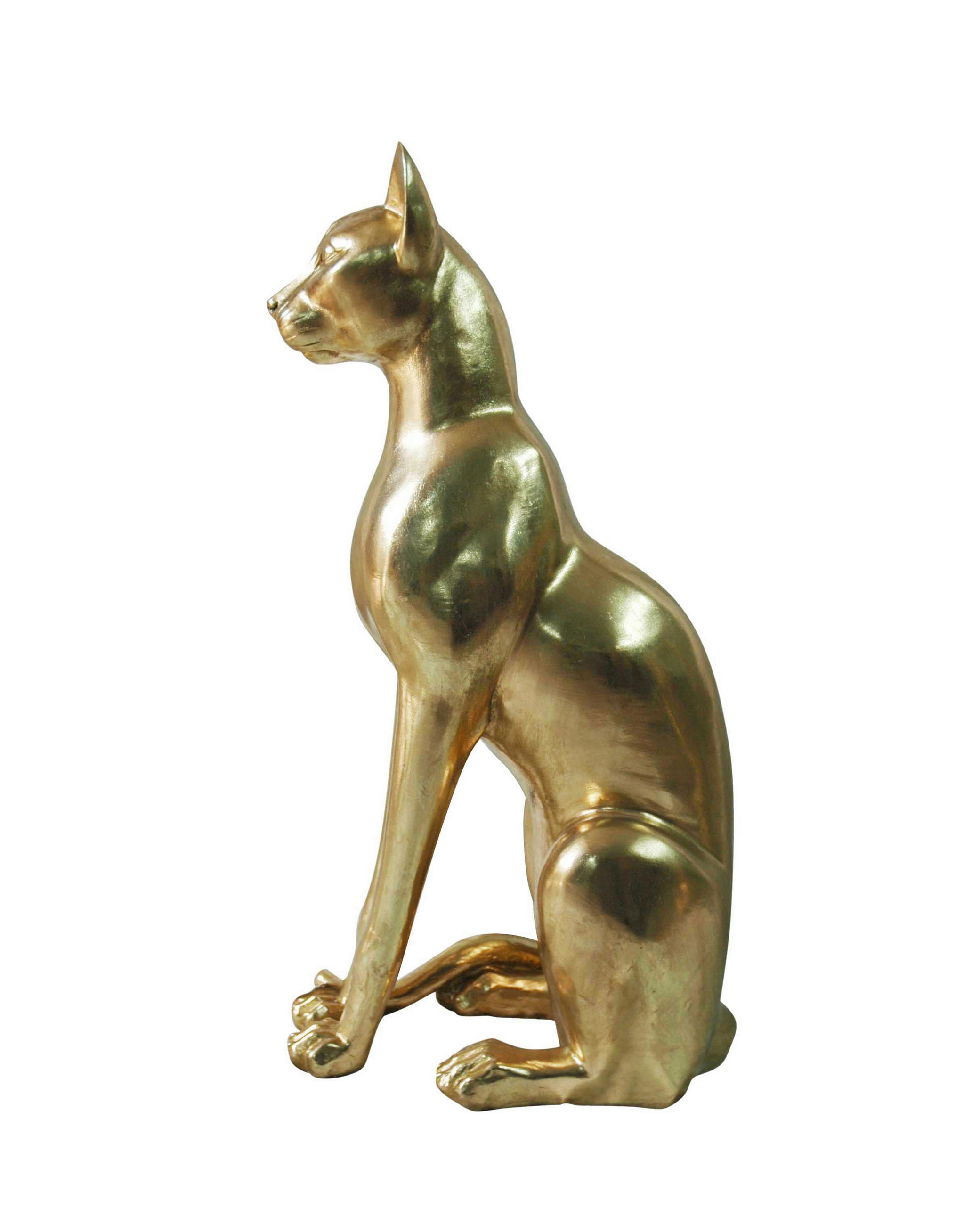 DEKOKATZE - Goldfarben, Lifestyle, Kunststoff (44/73,5/27cm) - Ambia Home