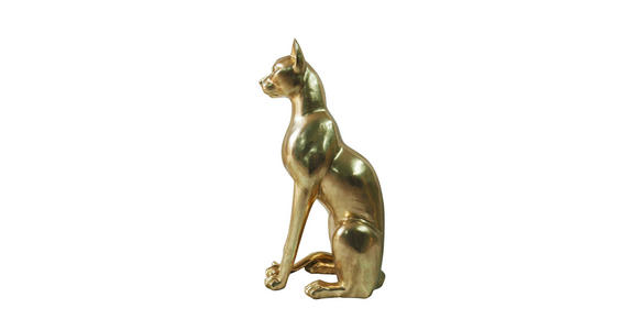 DEKOKATZE - Goldfarben, LIFESTYLE, Kunststoff (44/73,5/27cm) - Ambia Home