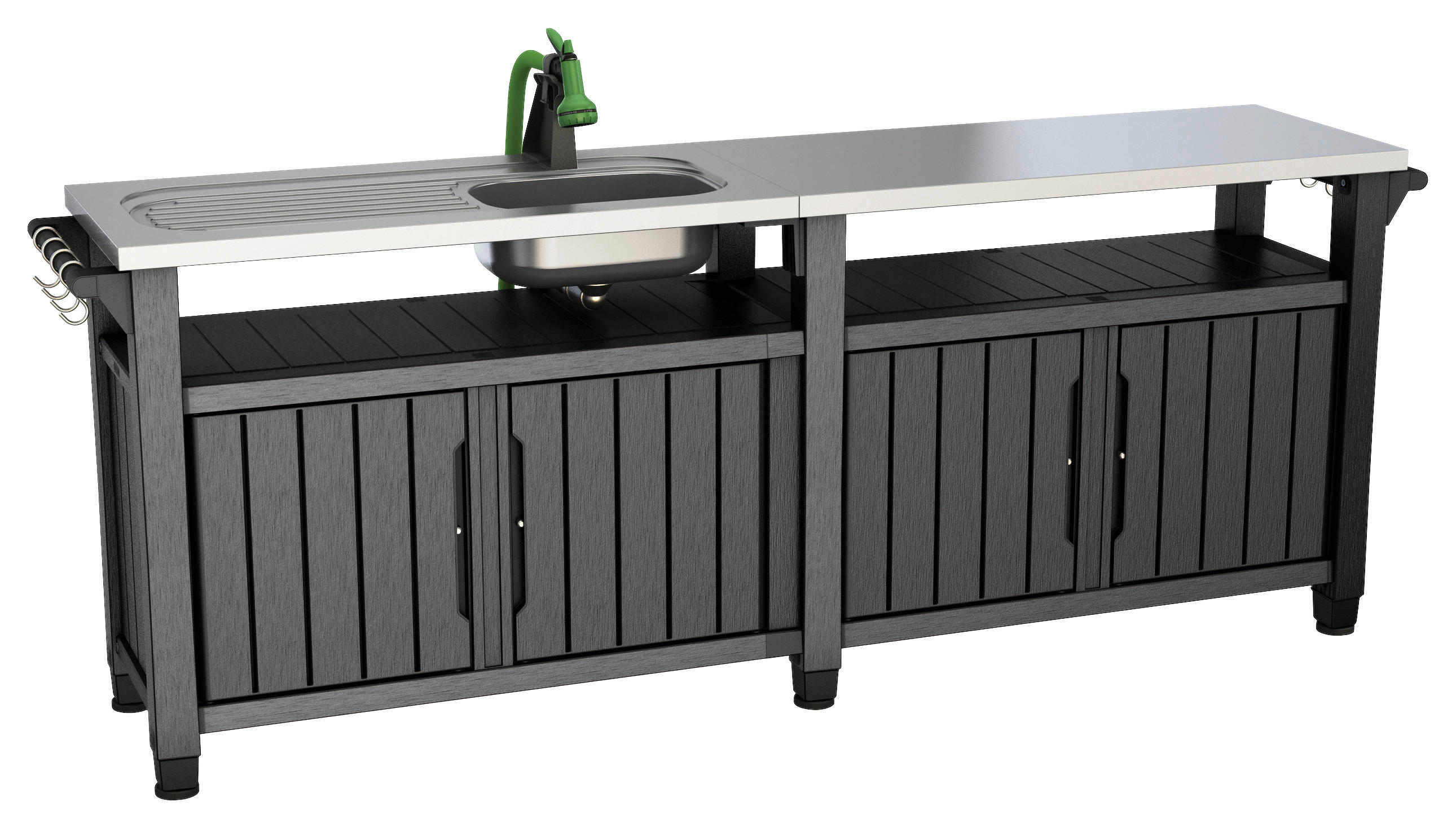 ZÁHRADNÝ BAROVÝ STÔL  - grafitová, Design, kov/plast (237/90/52cm) - Ambia Garden