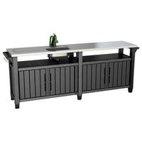 ZÁHRADNÝ BAROVÝ STÔL  - grafitová, Design, kov/plast (237/90/52cm) - Ambia Garden