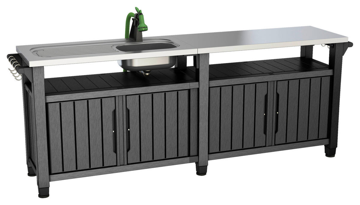 ZÁHRADNÝ BAROVÝ STÔL  - grafitová, Design, kov/plast (237/90/52cm) - Ambia Garden