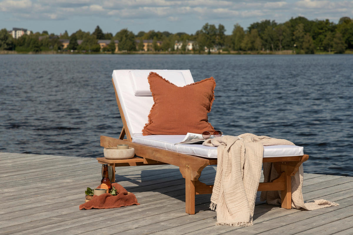 SONNENLIEGE 200/33/65 cm Teakholz  - Teakfarben, KONVENTIONELL, Holz (200/33/65cm) - Gardenson