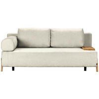 SCHLAFSOFA  in Teddystoff Ecru  - Ecru/Naturfarben, Design, Holz/Textil (211/88/102cm) - Niels Andersson