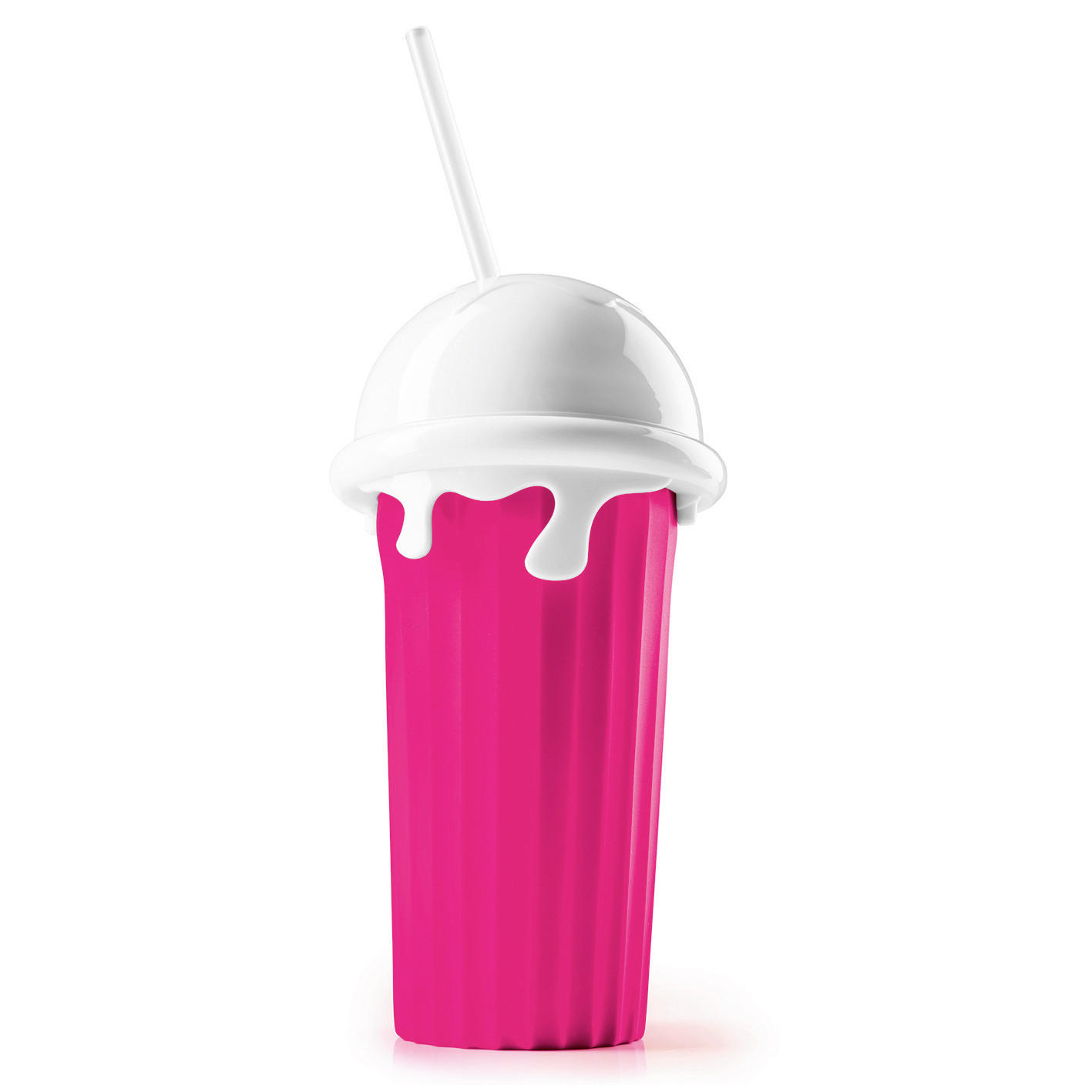 EISBECHER GOURMETmaxx  - Rosa/Weiß, Basics, Kunststoff (330ml) - GOURMETMAXX