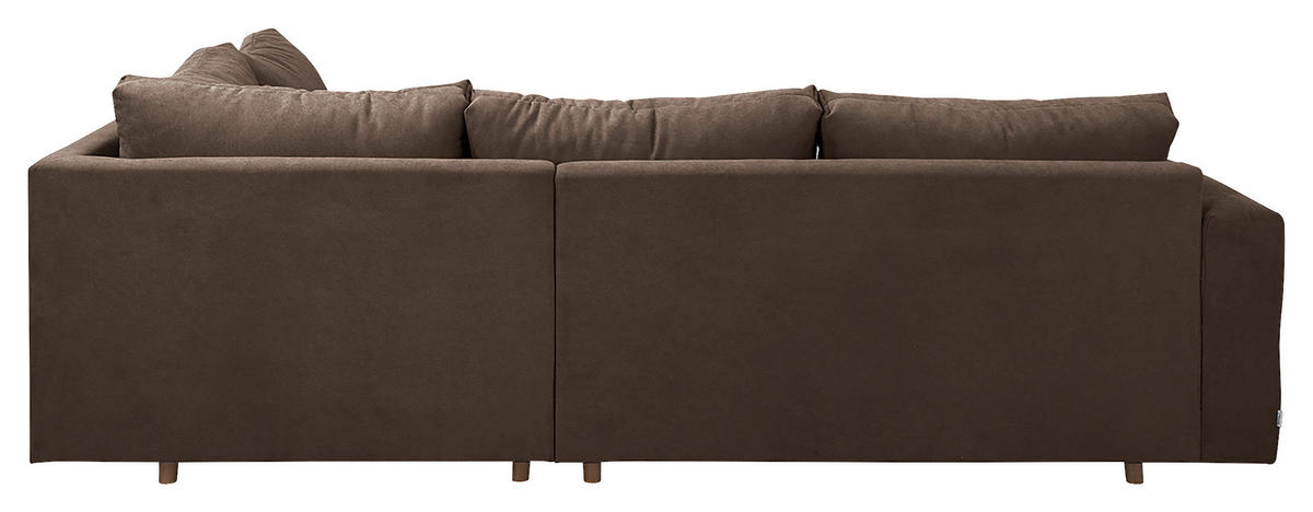 ECKSOFA Ariella Schlammfarben Mikrofaser  - Schlammfarben/Naturfarben, Design, Holz/Textil (231/161cm) - Livetastic