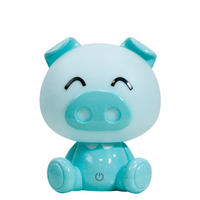 KINDERTISCHLEUCHTE 15/15/19 cm   - Hellblau, Basics, Kunststoff (15/15/19cm)
