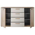 KOMMODE , 165/96/38 cm, 4 Schublade(n)  - Kaschmir/Eichefarben, Design, Holz/Holzwerkstoff (165/96/38cm) - Xora