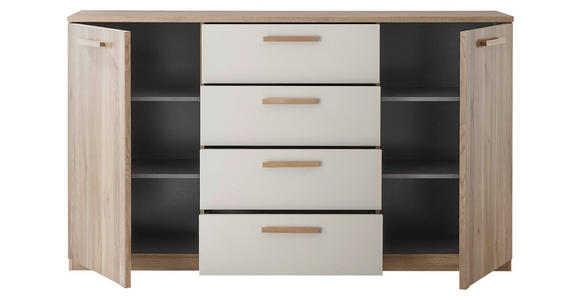 KOMMODE , 165/96/38 cm, 4 Schublade(n)  - Kaschmir/Eichefarben, Design, Holz/Holzwerkstoff (165/96/38cm) - Xora