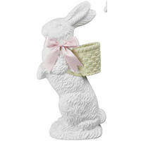 DEKOR NYÚL - pink/fehér, Lifestyle, műanyag/textil (48/88,5/25,8cm)