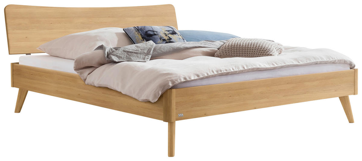 BETT 140/200 cm  in Eichefarben  - Eichefarben, Design, Holz (140/200cm) - Hasena