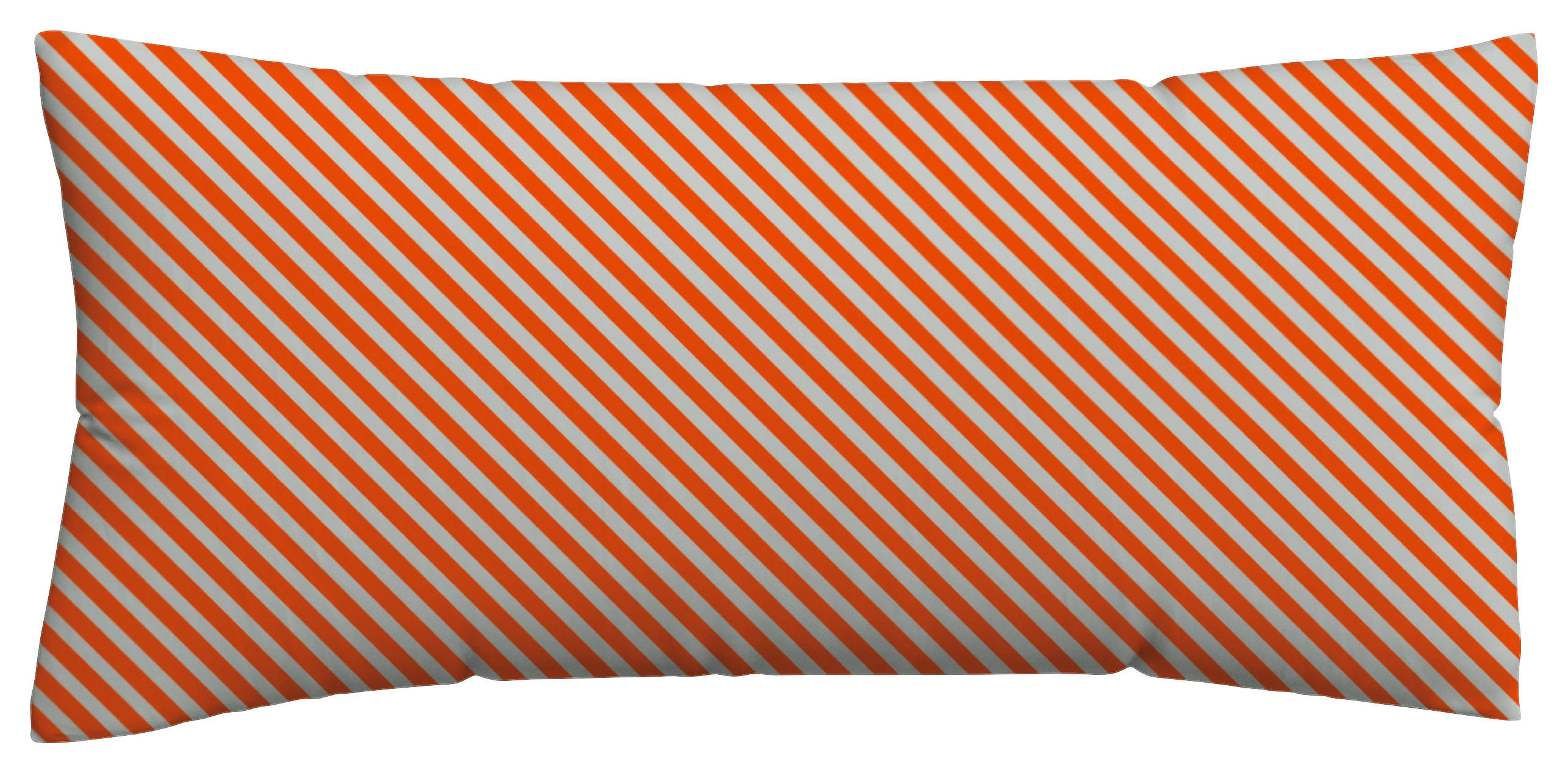 Schlafgut Kopfkissenbezug Woven Satin Fade Rot, Hellgrau 40x80 cm